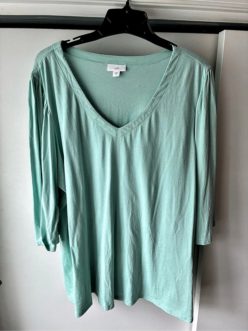 J.Jill Women's V-Neck Tunic in Green Size XL